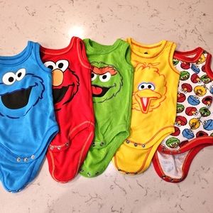 Sesame Street Onesies 0-3 months